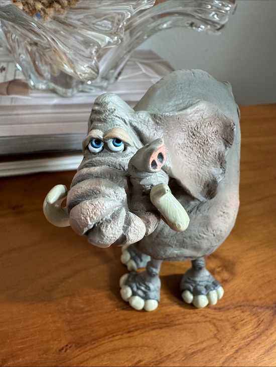 Other - Vintage Russ Berrie Gray Elephant Figurine Doug Harris Filmore Magical Menagerie